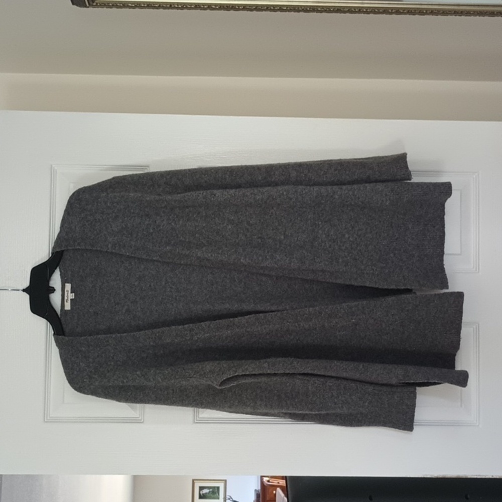 Madewell Heather Grey Open Cardigan, Size L